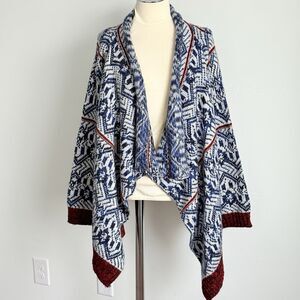 Kristin Miles Wool Cardigan 2X‎ Sweater Aztec South Western Heritage Americana